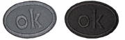 Аппликация термо  ОК-558-52 (серый и черный цвет) Цена за 10 шт
