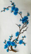 Аппликации цветы AK342-16 (голубой) 