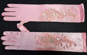 Перчатки атласные 5417-34-41см-1пара (розовый)