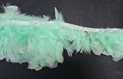 Перо на ленте чайка TSCH12-20-5м (цвет бледно зеленый)