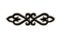 Аппликация вензель 1889-3 (3502) (черный) Цена за 20шт.