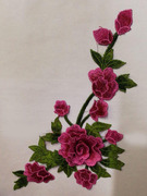 Аппликации 3D цветы AP217-37 (темно розовый)