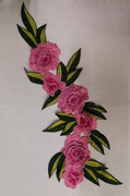 Аппликации 3D цветы AP219-34 (розовый)