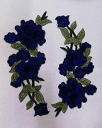 Аппликации 3D цветы AP220-12 (темно синий)