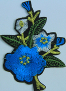 Аппликация цветок AP07-16-1 (голубой) Цена за 10шт.