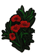 Аппликации цветы AK82-4 (красный) Цена за 2 шт