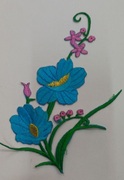Аппликации цветы AK83-16 (голубой) Цена за 2 шт