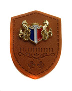 Аппликации герб AK118-28 (светло коричневый) Цена за 6 шт