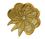 Аппликации цветок AP111-80 (зеленое золото) Цена за 10 шт