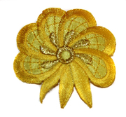 Аппликации цветок AP111-9 (ярко желтый) Цена за 10 шт