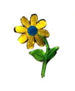 Аппликации цветок AP040-7 (желтый) Цена за 10 шт