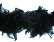 Боа из перьев курицы BOA80g-3 (черный) Цена за 2 метра