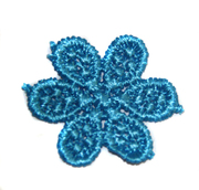 Цветы пришивные APP02-16 (голубой) Цена за 20 шт