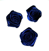 Розочки из атласа КЦ323-12 (темно синий)