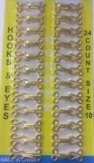 Крючки пришивные HOOKS10-41 (золото) Цена за 24 шт