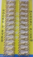 Крючки пришивные HOOKS10-41 (золото) Цена за 24 шт