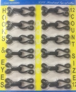 Крючки пришивные HOOKS12-3 (черный) Цена за 12 шт