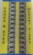 Крючки пришивные HOOKS3-3 (черный) Цена за 24 шт