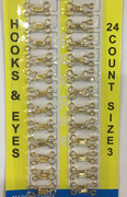 Крючки пришивные HOOKS3-41 (золото) Цена за 24 шт