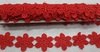 Кружево гипюр ромашка ROM269-4 (красный) Цена за 7,5 ярд (6,8 м)