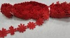 Кружево гипюр ромашка 1139-4 (красный) Цена за 9 метров