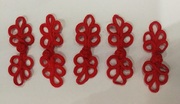 Клевант-текстильные застежки ZAS8-4 (красный) 5 шт