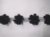 Тесьма с цветами FLOWS1-3 (черный)