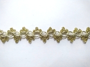 Тесьма декоративная 5176-80 (зеленое золото)