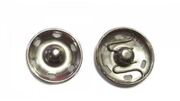 Кнопки металлические KM-42 (серебро) разные размеры