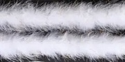 Боа из перьев марабу BOAM15-1AB (белый с люрексом) 