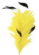 Кисточки из перьев SYLPR-9  (ярко желтый) 